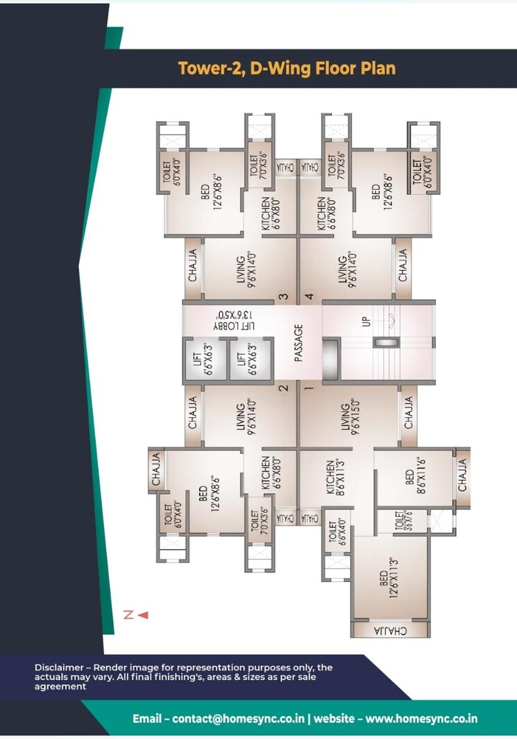 Floor Plan, kings-anand-sham 1 Bedroom 560 Sq.Ft. Apartment In Bhandup East Mumbai 7780602