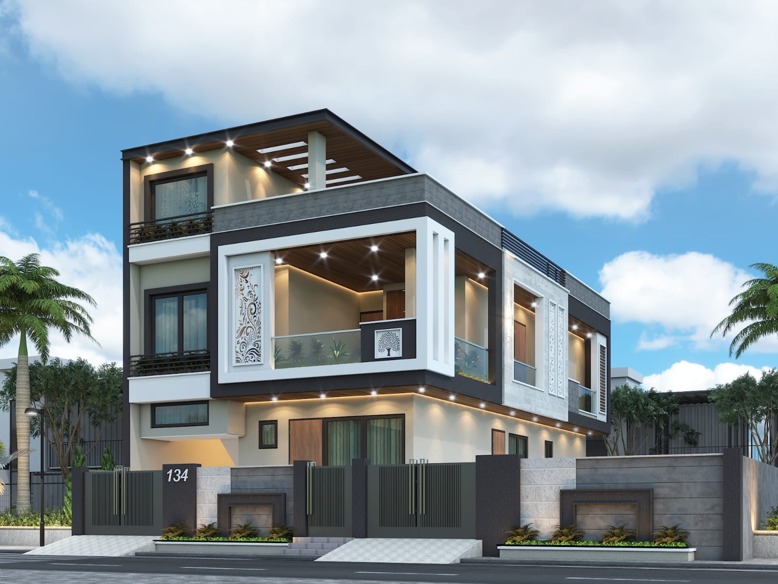 3 BHK + Pooja Room,Study Room 1300 Sq.Ft. Villa in Manglams Grand City