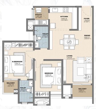 2 BHK Apartment For Resale in Vajram Newtown Thanisandra Main Road Bangalore  7781585