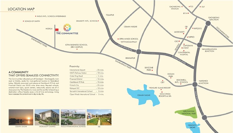 Map Location, veekay-the-communittee 2 Bedroom 1256 Sq.Ft. Apartment In Mokila Hyderabad 7782438