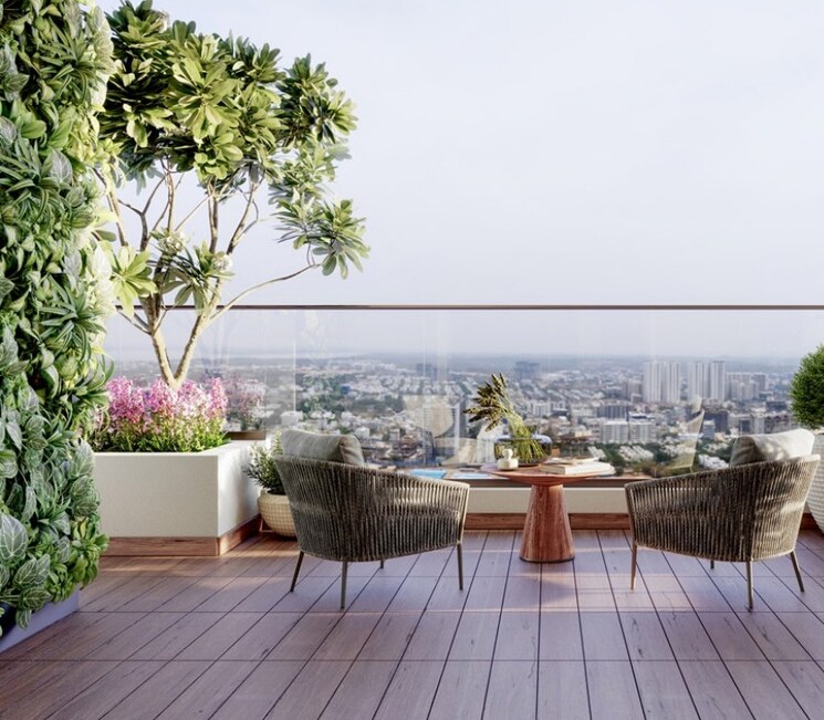 Balcony, asbl-loft 3 Bedroom 1695 Sq.Ft. Apartment In Financial District Hyderabad 7784490