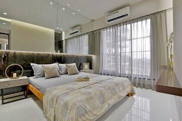 Bedroom in 2 BHK Builder Floor at Shree Adinath Symphony Boisar, Boisar – for Rent