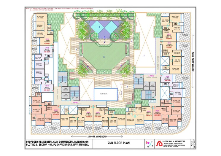 Master Plan, delta-greens 3 Bedroom 1475 Sq.Ft. Apartment In Sector 4 Pushpak Nagar Navi Mumbai 7784758