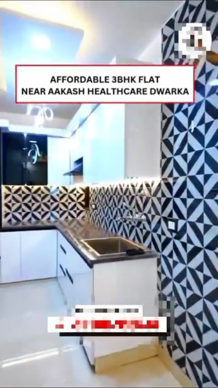 Kitchen, sector 3 dwarka 3 Bedroom 900 Sq.Ft. Builder Floor In Sector 3 Dwarka Delhi 7785009