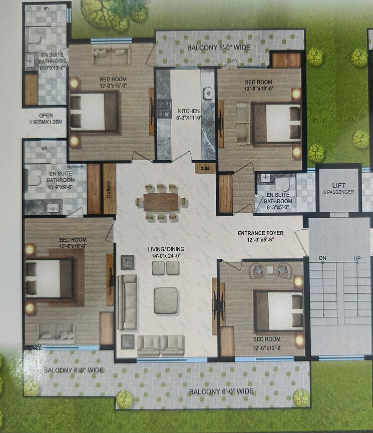 Floor Plan, sector 84 4 Bedroom 325 Sq.Yd. Builder Floor In Sector 84 Faridabad 7785153