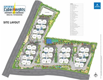 2 BHK Apartment For Sale in Aparna Cyber Heights, Osman Nagar