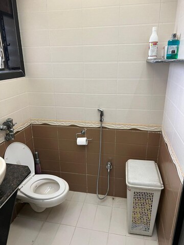 Bathroom in 2 BHK Apartment at Beverly Park, Nerul – for Rent