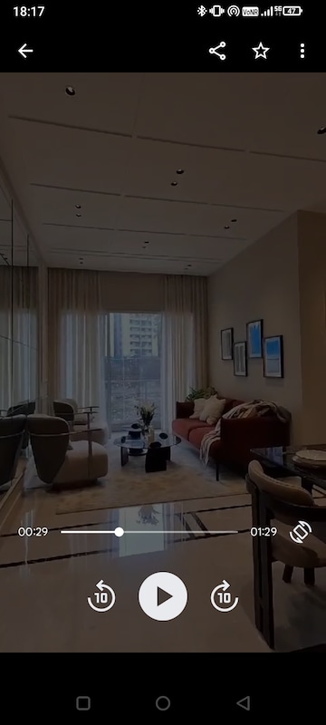 Living Room in 2 BHK Apartment at Trimity Stellar, Panch Pakhadi – for Sale