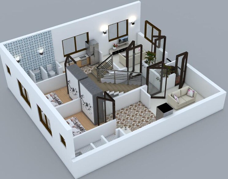Floor Plan, tapodham 1 Bedroom 550 Sq.Ft. Apartment In Tapodham Pune 6892060