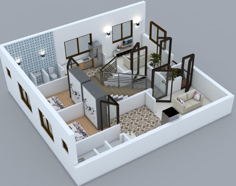 Floor Plan, tapodham 1 Bedroom 550 Sq.Ft. Apartment In Tapodham Pune 6892060