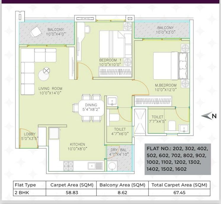 Floor Plan, 24life-bliss 3 Bedroom 915 Sq.Ft. Apartment In Moshi Pune 7790901