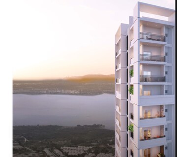 Staircase in 3 BHK Apartment at Hallmark Treasor, Narsingi – for Sale