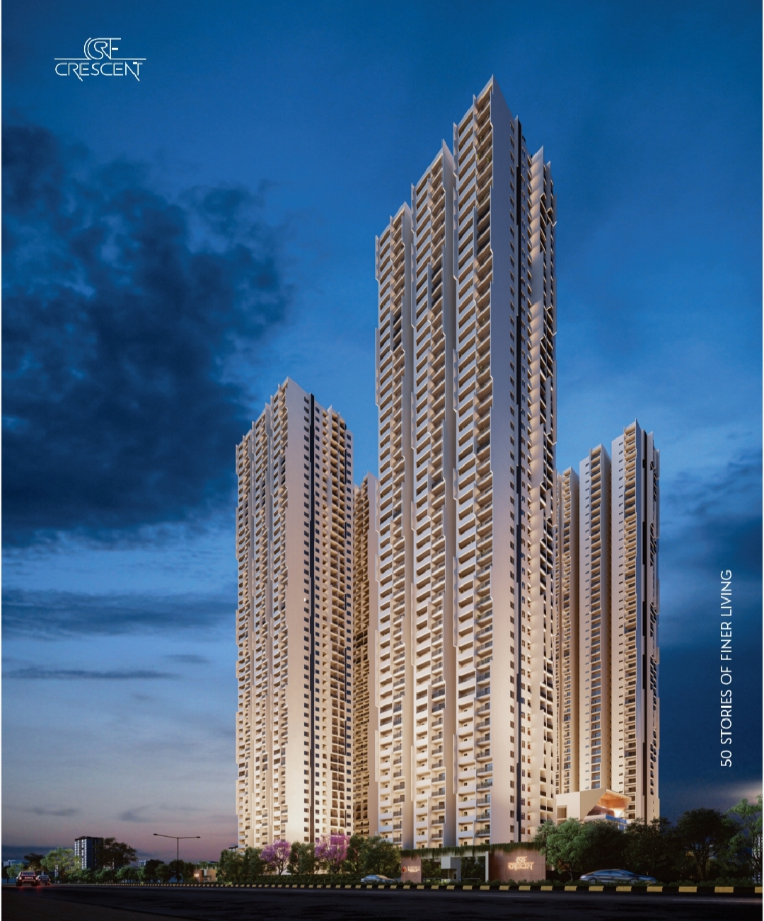 2.5 BHK + Pooja Room 1537 Sq.Ft. Apartment in Candeur Crescent