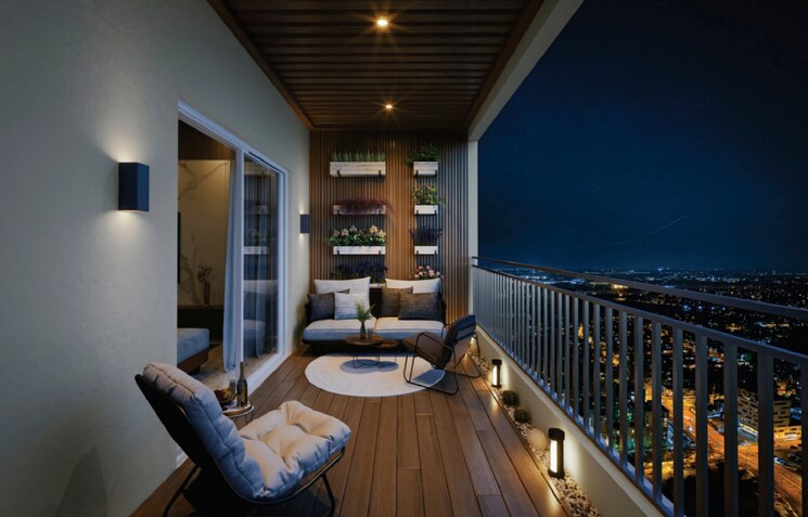 Balcony, candeur-crescent 2.5 Bedroom 1456 Sq.Ft. Apartment In Serilingampally Hyderabad 7793097