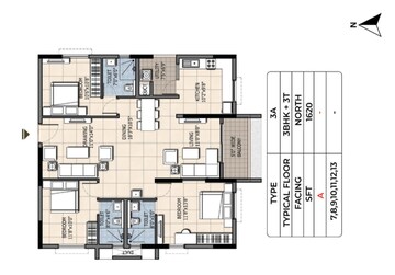 3 BHK Apartment For Sale in Ramky One Orbit, Nallagandla