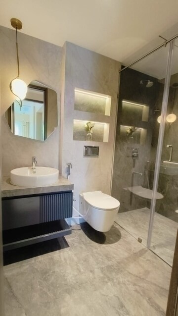 Bathroom in 3 BHK Apartment at Space 37 Grandstand, Baner – for Sale