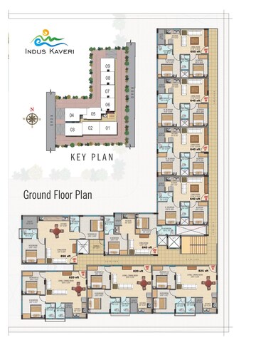 Floor Plan in 2 BHK Apartment at Tejaswini Nagar – for Sale