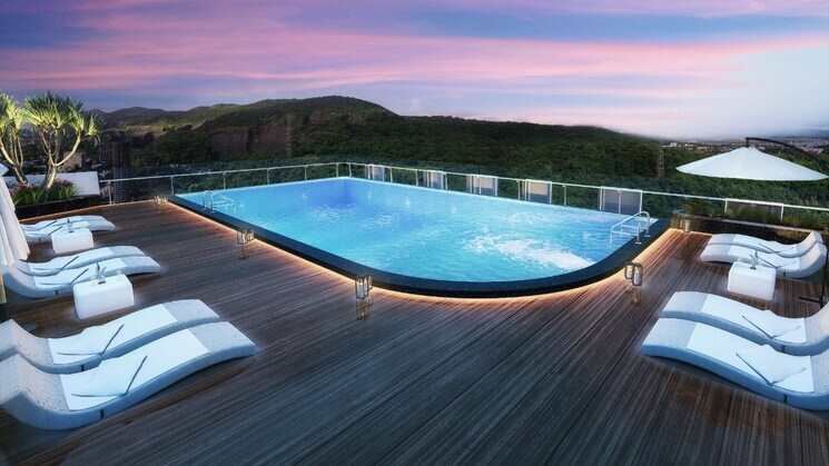 Swimming Pool, kamdhenu-23-west Commercial Office Space 764 Sq.Ft. In Kopar Khairane Navi Mumbai 7794060