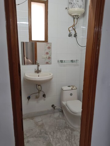 Bathroom in 2 BHK Builder Floor at Lajpat Nagar – for Rent
