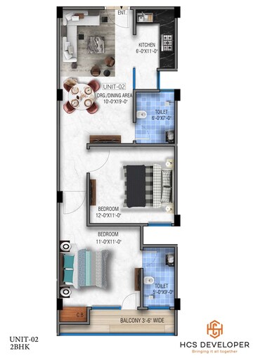 Floor Plan in 4 BHK Builder Floor at Paras Manor, Gwal Pahari – for Sale