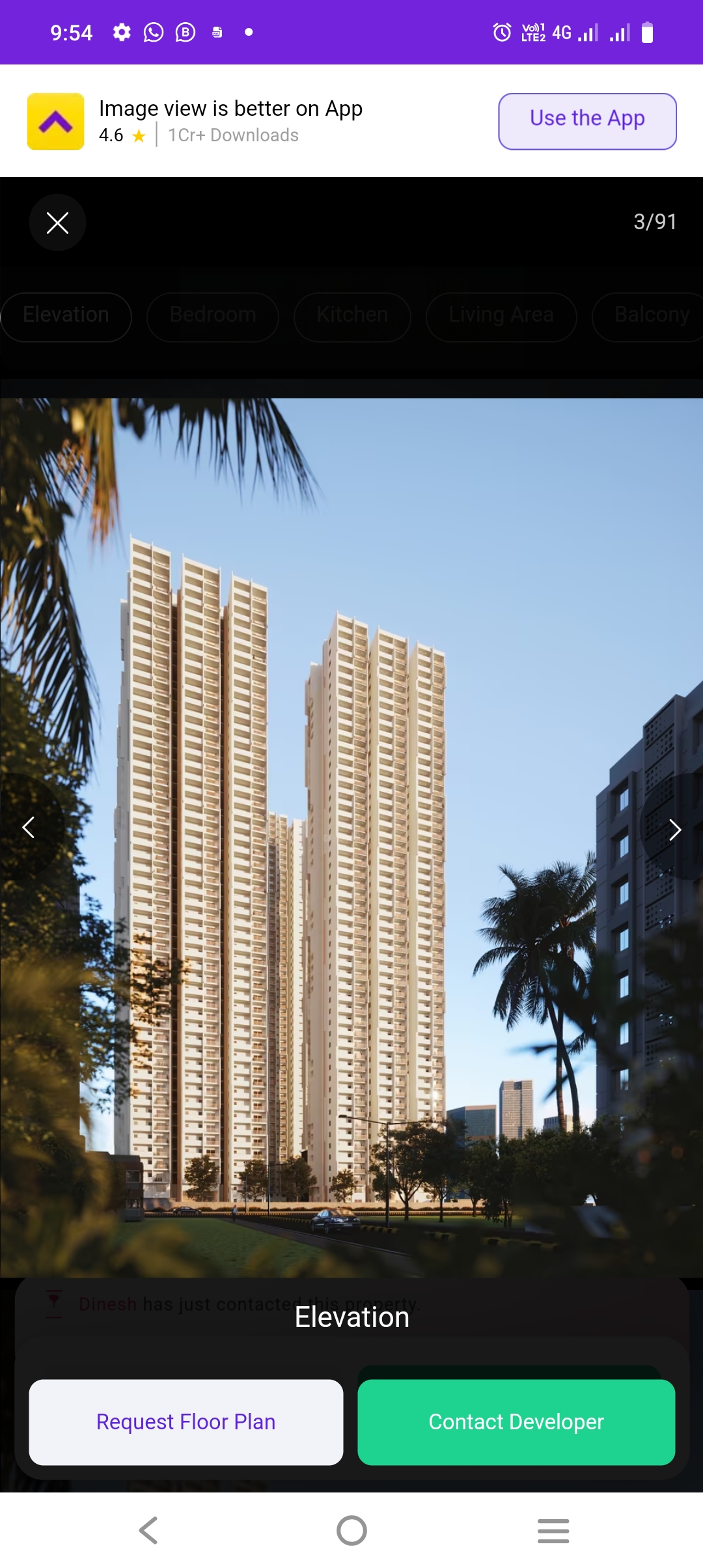 2.5 BHK + Pooja Room,Servant Room,Study Room,Extra Room Apartment For Sale in Candeur Crescent