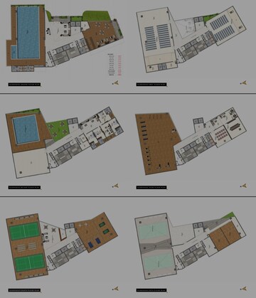 Floor Plan in 4 BHK Apartment at DSR Sky Marq, Puppalaguda – for Sale