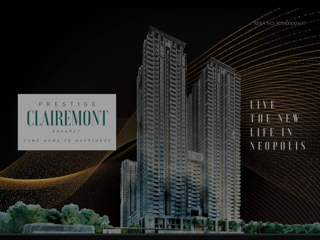 3 BHK + Extra Room Apartment For Sale in Prestige Clairemont