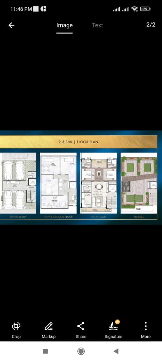 2.5 BHK + Servant Room 1103 Sq.Ft. Builder Floor in Smart World Gems