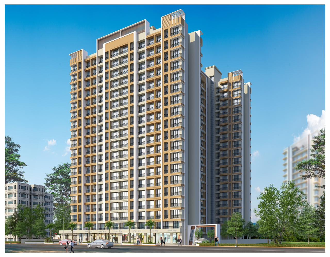 2 BHK Apartment For Resale in Rajlaxmi Nakshatra Auris Nalasopara West Mumbai  7799372