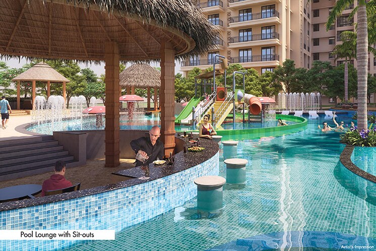 Swimming Pool, paradise-sai-world-legend 2 Bedroom 715 Sq.Ft. Apartment In Kalyan West Thane 7801655