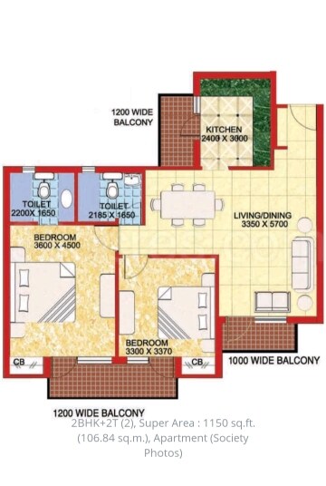 Master Plan in 2 BHK Apartment at Omaxe Residency, Gomti Nagar – for Sale