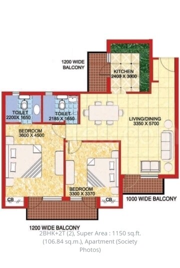 Master Plan in 3 BHK Apartment at Omaxe Residency, Gomti Nagar – for Sale