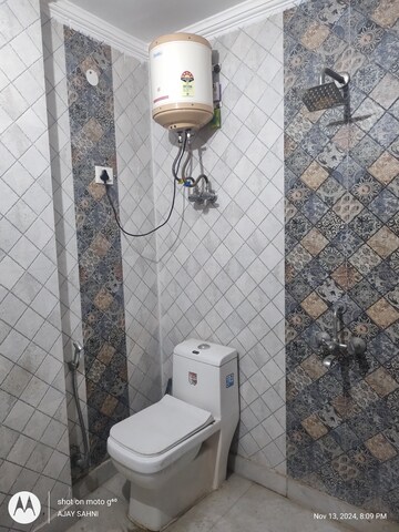 Bathroom in 3 BHK Builder Floor at Mehrauli – for Rent