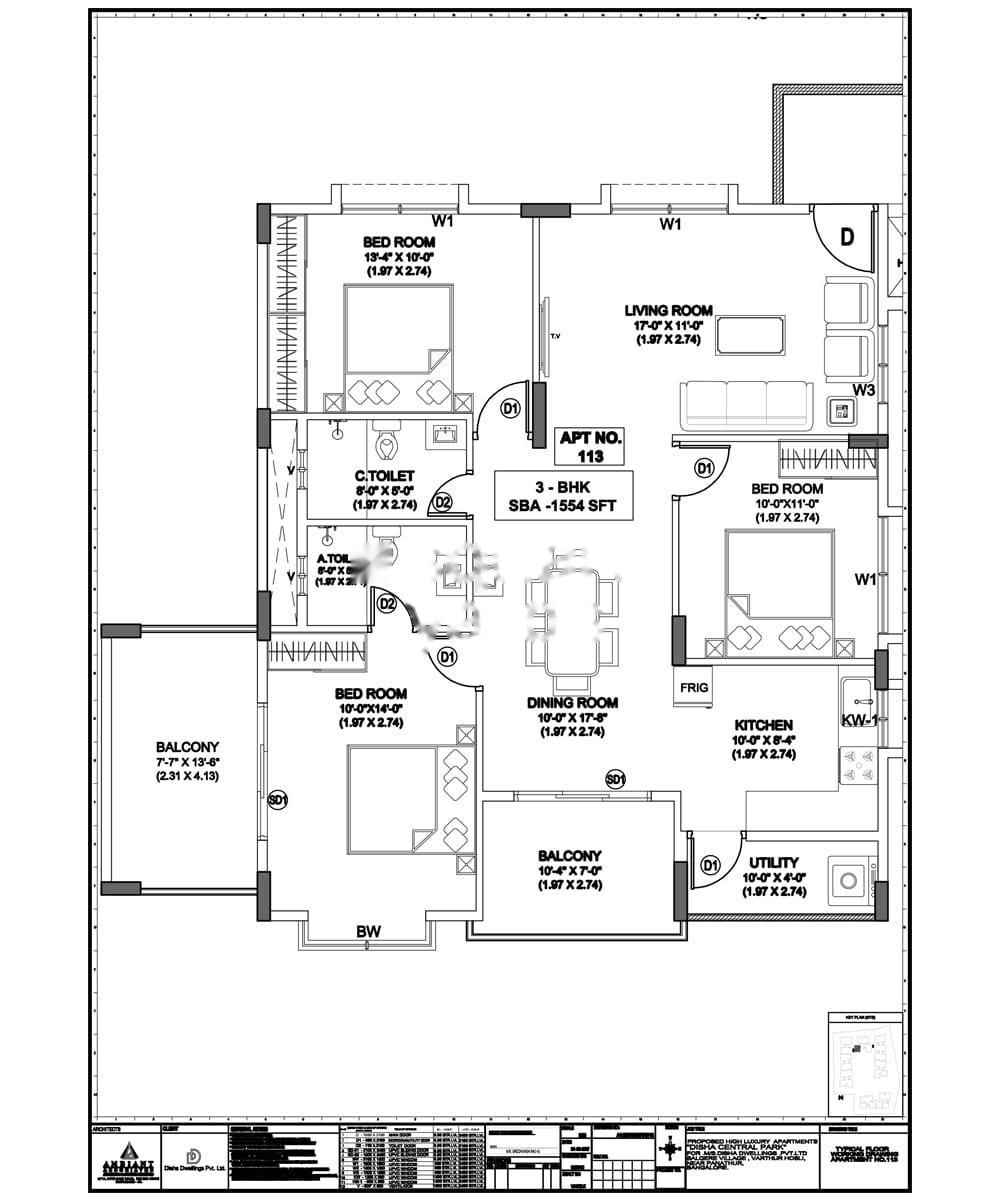 3 BHK Apartment For Resale in RS Sanchike Kengeri Bangalore  7803694