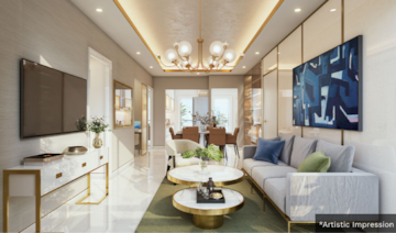 Living Room in 2.5 BHK Builder Floor at Smart World Gems, Sector 89 – for Sale
