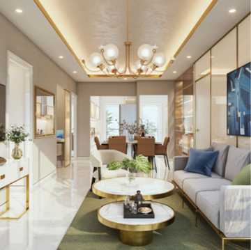 Living Room in 3.5 BHK Builder Floor at Smart World Gems, Sector 89 – for Sale