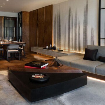 Living Room in 4 BHK Penthouse at Krisumi Waterfall Residences, Sihi – for Sale