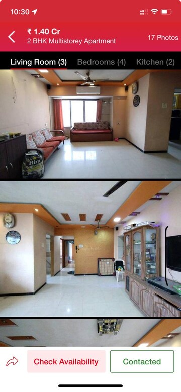 Living Room in 2 BHK Apartment at Supernal Gardens, Kolshet Road – for Sale