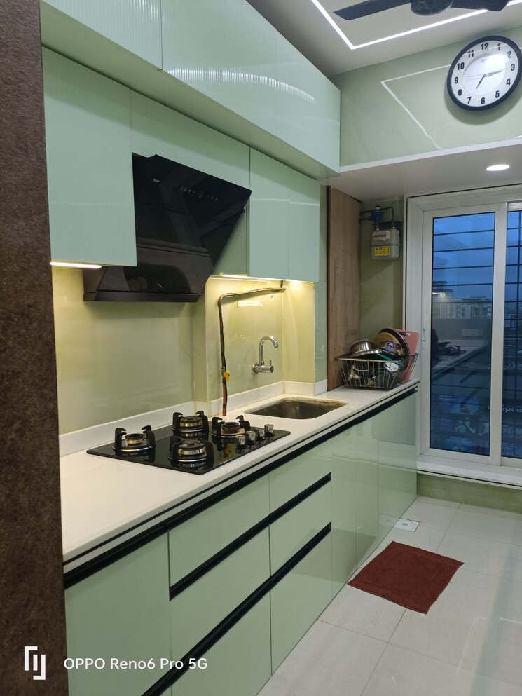 Kitchen, cosmos-habitat 1 Bedroom 473 Sq.Ft. Apartment In Majiwada Thane 7809417