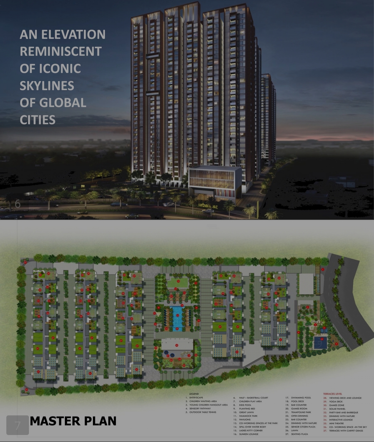 2 BHK + Pooja Room 1110 Sq.Ft. Apartment in Urbanrise On Cloud 33