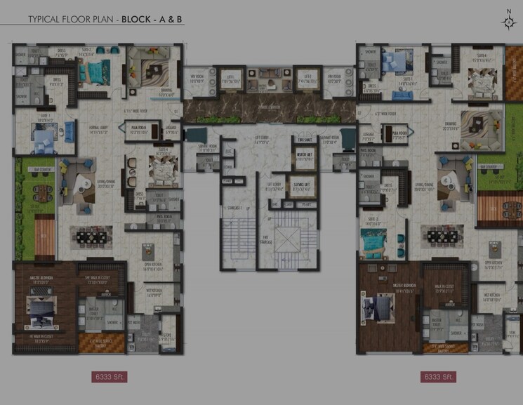Master Plan, sri-fortune-sonthalia-sky-villas 4 Bedroom 7333 Sq.Ft. Apartment In Kokapet Hyderabad 7809925