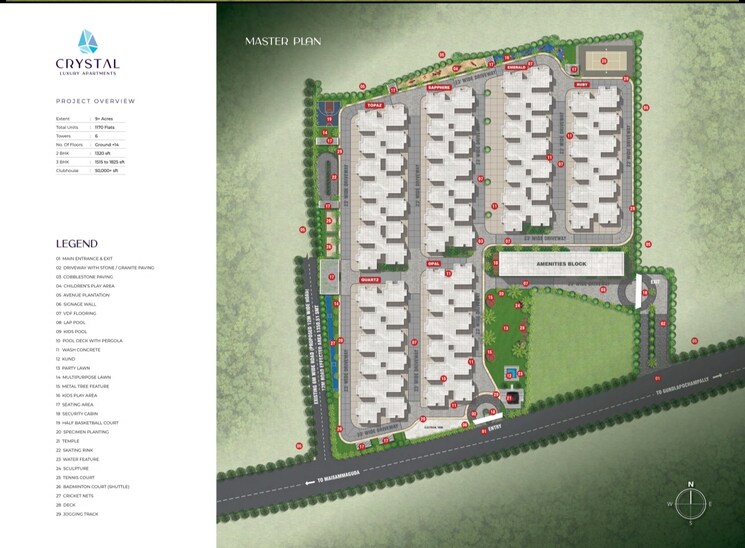 Master Plan, bhanodayas-crystal 2 Bedroom 1320 Sq.Ft. Apartment In Gundlapochampalli Hyderabad 7810041