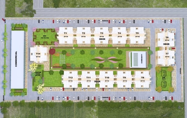 Master Plan, s3-green-avenue 3 Bedroom 645 Sq.Ft. Apartment In Sector 85 Faridabad 7810839