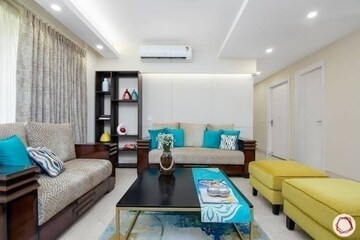 Living Room in 1 BHK Apartment at Raheja Sampada, Sector 92 – for Sale