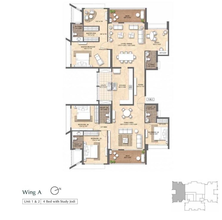 Floor Plan, lodha-mahalaxmi-bellevue 4 Bedroom 2400 Sq.Ft. Builder Floor In Mahalaxmi Mumbai 7812402