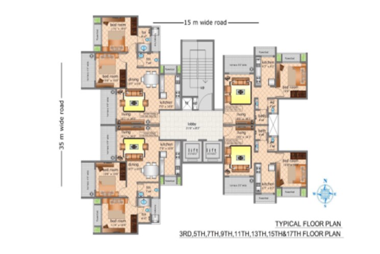 Floor Plan, rs-exotica 2 Bedroom 1100 Sq.Ft. Apartment In Kharghar Navi Mumbai 7813653