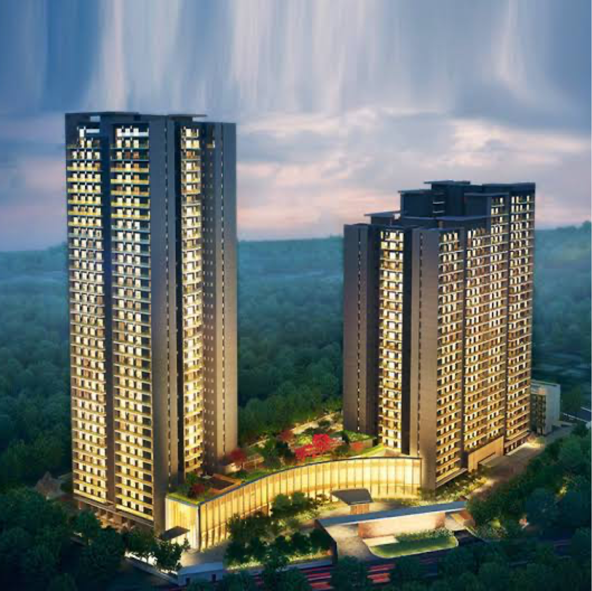 4 BHK + Servant Room 2899 Sq.Ft. Penthouse in Krisumi Waterfall Residences