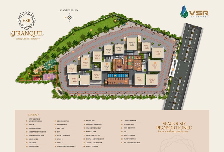 Master Plan, elegant-aster 2.5 Bedroom 1340 Sq.Ft. Apartment In Hennur Bangalore 7817255
