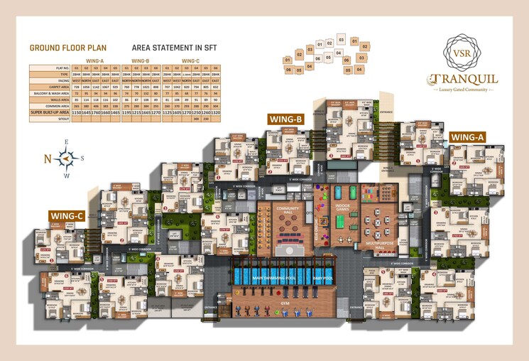 Master Plan, elegant-aster 2.5 Bedroom 1340 Sq.Ft. Apartment In Hennur Bangalore 7817255