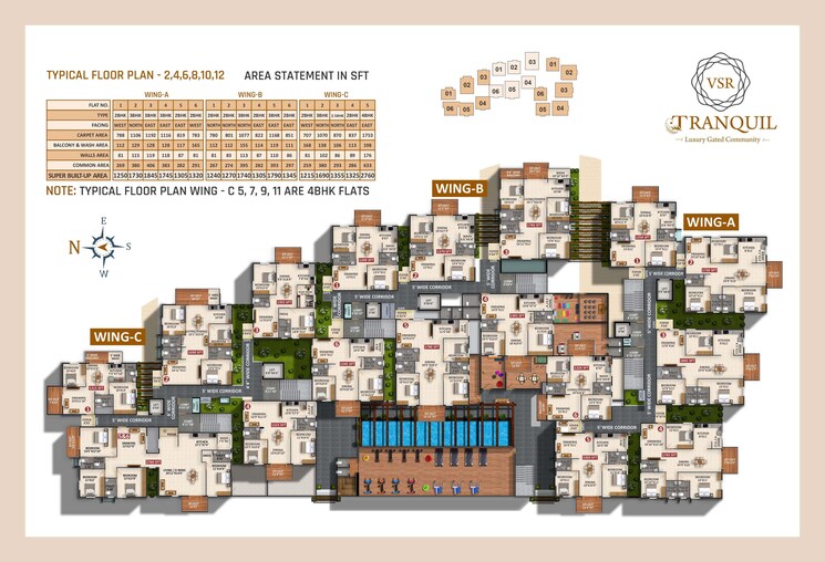 Master Plan, elegant-aster 2.5 Bedroom 1340 Sq.Ft. Apartment In Hennur Bangalore 7817255